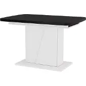 Vicco Eettafel Fenaro, Zwart/Wit, 120-160 x 80 cm uitschuifbaar