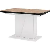 Vicco Eettafel Fenaro, Goudkleurig Eiken/Wit, 120-160 x 80 cm uitschuifbaar