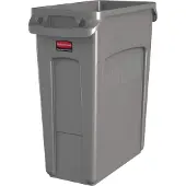 Rubbermaid Afvalbak Slim Jim, kunststof, volume 60 liter, beige