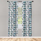 Abakuhaus Gordijnen – 2-pack 75x175 cm – microvezel – zeeblauw/lichtgrijs