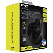 Port Designs Port Connect - Ergonomische Draadloze Muis - Trackball - Oplaadbaar - 1600 DPI - Inclusief Oplaadkabel - Zwart
