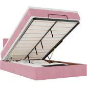 vidaXL Bed poef met matras 120x190 cm fluweel roze