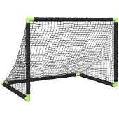 vidaXL Voetbaldoel voor kinderen, inklapbaar, zwart, 90x64x64 cm