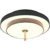 TRIO LED-plafondlamp Keaton, dimbaar, zwart, Woon-/ Eetkamer, metaal, LED plafondlamp