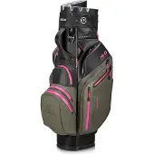 Big Max Drilite Silencio 3 - Stille Golftas - Cartbag - Waterafstotend - 14 dividers - Zwart Grijs Fuchsia