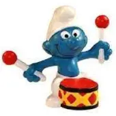Schleich Smurf met trommel - trommelaar - drummer speelfiguur 5 cm