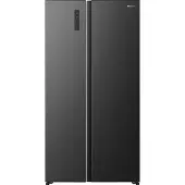 Hisense Rs3p558nefd - Amerikaanse Koelkast Breedte 91.1 Cm Hoogte 178.6 Inhoud 544 L Nofrost Koel-vriescombinatie Black Steel Look