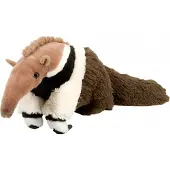Wild republic knuffel miereneter junior 30 cm pluche bruin/wit