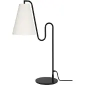 Globen Lighting Lou tafellamp Wit bouclé-zwart