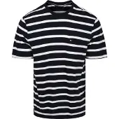 Tommy Hilfiger T-shirt Streep Donkerblauw
