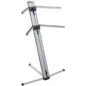 Classic Cantabile KS-100 dubbele Keyboardstandaard, zilver