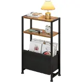 Sonstiges Smalle bijzettafel van hout met opbergruimte, stabiele salontafel van 65 cm