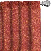 Abakuhaus – Mikrofaser Gordijnpanelen 150x225 cm – Halverduisterend – Paars Mosterdgeel Oranje