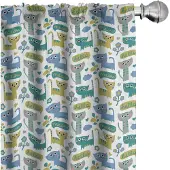 Abakuhaus Katten Voorhangen – 2x75x225 cm – Mikrofaser – Meerkleurig
