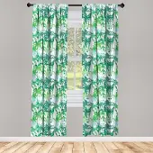 Abakuhaus Palmblad gordijnen – 2x75x225 cm – microvezel – groen