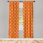 Abakuhaus Zeester Gordijnen – 2x75x245 cm – microvezel – Oranje/Wit
