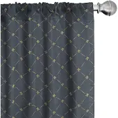 Abakuhaus Fleur De Lis Gordijnen – 2x75x245 cm – Microvezel – Halfverduisterend – Grijs
