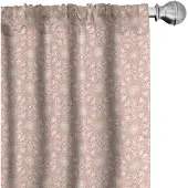 Abakuhaus Koraal Voorhangen – 2x75x245 cm – microvezel – Wit/Koraal