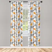 Abakuhaus Gordijnen – 2x75x245 – Microfaser – Oranje/Wit