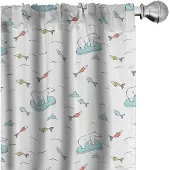 Abakuhaus – IJsbeer Gordijnen – 2x75x175 cm – Microvezel – Meerkleurig