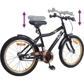 vidaXL Kinderfiets 18 Inch voor 5-7 jaar oud Zwart