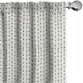 Abakuhaus Pijlgordijnen – 2-delige set 75x245 cm – microvezel, halfverduisterend, beige/zwart