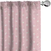 Abakuhaus Rosa Tupfen – Voorhangen – 2x75x245 cm – Mikrofaser, Halverduisterend