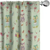 Abakuhaus Kinderkamer gordijnen – set van 2, 75x175 cm, microvezel