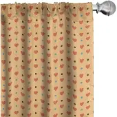 Abakuhaus Voorhangen – 2x75x175 cm – microfaser – halfdonker – koraal