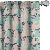 Abakuhaus Tropische Palmen – 2-delige set gordijnen 75x245 cm – Pastelroze/Blauw