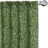 Abakuhaus – Bloemen Gordijnen – Grafische Weide Sprouts – 2x75x225 cm – Groen Bleekgeel