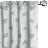 Abakuhaus – 2x75x245 cm Voorhangen – Mikrofaser – Kadett-Blauw & Blasse Perzik