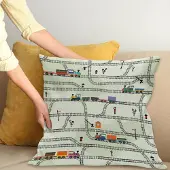 Abakuhaus – Trein-kussenhoes – Dubbelzijdig bedrukt, 50x50 cm