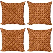 Abakuhaus Kussenhoes Set Antiek – 4x45 cm – Dubbelzijdig – Microvezel Bruin