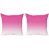 Abakuhaus Ombre Kussenhoes – Set 2x40x40 cm – Mikrofaser – Roze