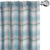 Abakuhaus Gordijnen – 2-delige set 75x175 cm – microvezel Aqua-turkoois-roze