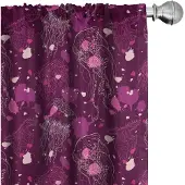 Abakuhaus – Kwal Voorhangen – Gordijnen – 2x75x175 cm – Donker Magenta