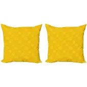 Abakuhaus Gele Kussenhoes Set 2x60x60 – Dubbelzijdig bedrukt – Rits
