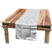 Abakuhaus Geometrische tafelloper – grijs, 40×180 cm, polyester
