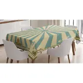 Abakuhaus Circus tafellaken – ster, amandelgroen crème, 140x240 cm