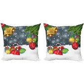 Abakuhaus Kerst Kussenhoes Set – 2x 40x40 cm – Dubbelzijdig