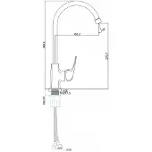 Kuchinox Keukenmengkraan LIDO BKL 768D Zwart Chroom