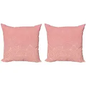 Abakuhaus Kussenhoes Set – Wilde Natuur – 40x40 cm – Koraal Perzik