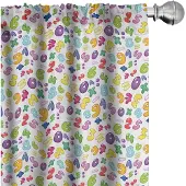 Abakuhaus cijfergordijnen – Kleurrijke bubbel – 2x75x175 cm – microvezel