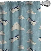 Abakuhaus – Kleutergordijnen – 2x75x175 cm – Mikrofaser – Halve verduistering