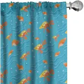 Abakuhaus Hermietkreeft gordijnen – 2x75x175 cm – microvezel – halfdonker