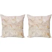 Abakuhaus Kussenhoes Set 45x45 cm – Dubbelzijdige marmerprint
