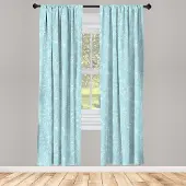 Abakuhaus Gordijnen – 2-panelen 75 x 225 cm – Golven – Babyblauw/Wit