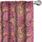 Abakuhaus Paisley-gordijnen – veelkleurig 2-delige set 75x175 cm