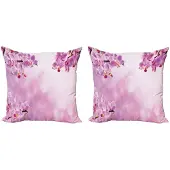 Abakuhaus Spa Kussenhoes Set – 2x 45x45 cm – Dubbelzijdig bedrukt – Roze